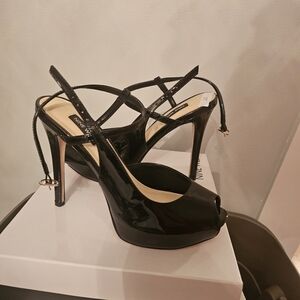 Nine West Black Peep Toe Heels